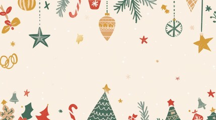 Christmas icons and symbols background