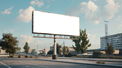Fototapeta premium billboard and copy space on white screen