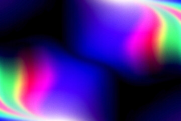 Mesh gradient abstract background. Grainy noise texture rainbow colors backdrop. Fluid shapes colorful wallpaper design