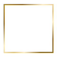 Obraz premium Gold frame png geometric shape, transparent background