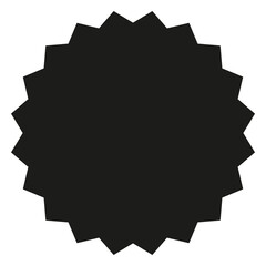 PNG black circle, jagged shape transparent background