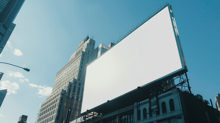 billboard and copy space on white screen