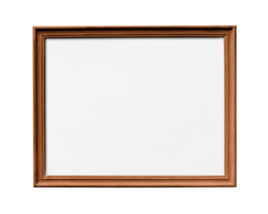Wooden frame png sticker, transparent background