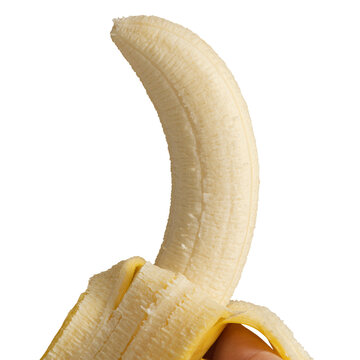 Natural peeled banana design element