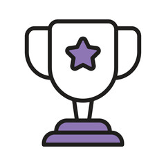 Highlight success with a winner trophy vector icon, symbolising achievement and victory