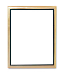 Wooden picture frame mockup transparent png