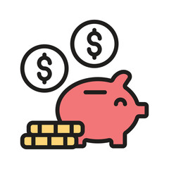 Start saving money with the piggy bank for financial security and growth