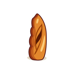 Bread minimalist vector illustration ,simple transparent graphic element .Isolated on white background