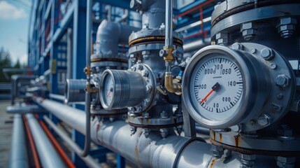 Fototapeta premium Industrial gas equipment.