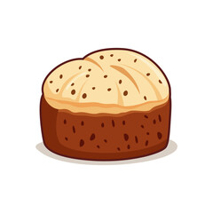 Bread minimalist vector illustration ,simple transparent graphic element .Isolated on white background