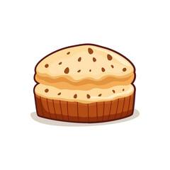 Cake minimalist vector illustration ,simple transparent graphic element .Isolated on white background