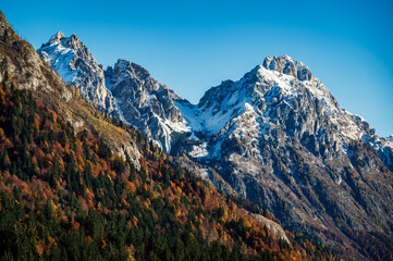 Val Pesarina immersed in autumn atmospheres. Among woods and the ancient Orias stables.