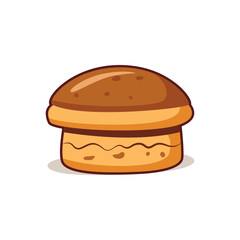 Bread minimalist vector illustration ,simple transparent graphic element .Isolated on white background
