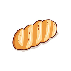 Loaf minimalist vector illustration ,simple transparent graphic element .Isolated on white background