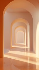 Indoor geometric minimalist space background.