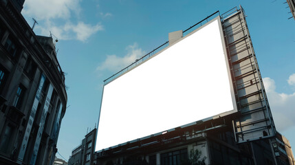 billboard and copy space on white screen