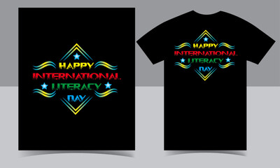 International literacy day t-shirt design.
