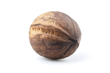 Walnut, nut, isolated on white background, full depth of field , ai