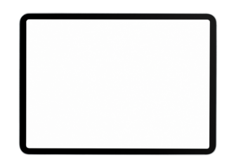 Digital tablet screen png mockup smart tech