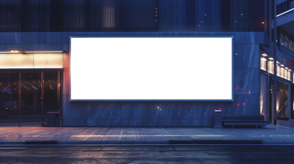 billboard and copy space on white screen