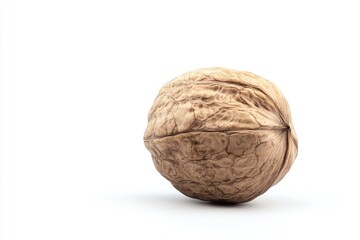Walnut, nut, isolated on white background, full depth of field , ai