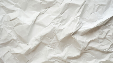 Obraz premium Crumpled white paper texture, minimalistic background with copy space