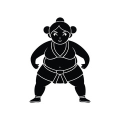 girl sumo silhouette
