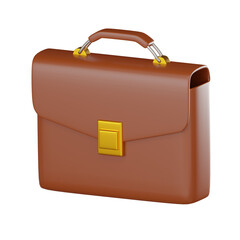 3D Briefcase Icon Professional Business Tool Render