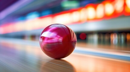 Naklejka premium Bowling Ball on the Lane