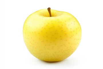 yellow Apple isolated on white background, full depth of field , ai