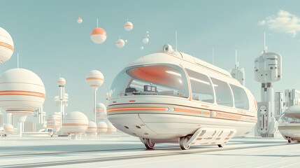 Explore the future imagination of The New Nostalgia. The blend of vintage aesthetics and futuristic elements, the retro futurism concept, the merging of past and future in a sci-fi vision.