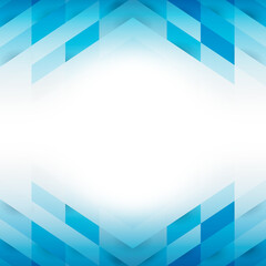 Blue geometric patterned border design element