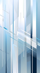 Naklejka premium Digital blue and white abstract geometric figure poster background