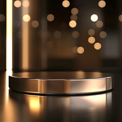 Obraz premium Beautiful Of 3d Realistic Of Empty podium mockup stage realistic for Product Showcase