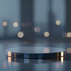 Obraz premium Beautiful Of 3d Realistic Of Empty podium mockup stage realistic for Product Showcase