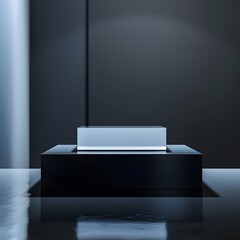 Beautiful Of 3d Realistic Of Empty podium mockup stage realistic for Product Showcase