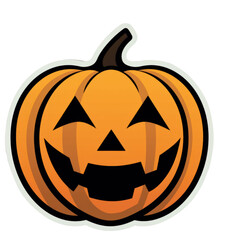 Smiling Halloween Pumpkin Clipart Image