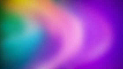 Captivating 4K gradient with a grainy texture, showcasing a stunning mix of purple, pink, blue, green, and yellow shades. Perfect for backgrounds, wallpapers, and digital banners