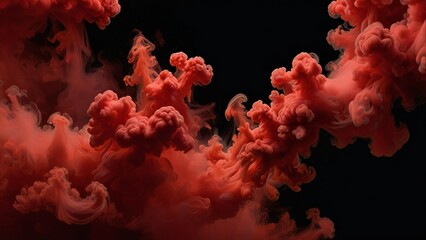 Obraz premium red cells flowing into the water