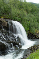 Obraz premium Long exposure photography of a waterfall in Northern Norway