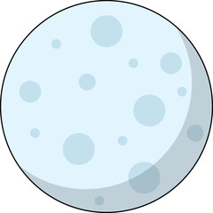 illustration of a full moon