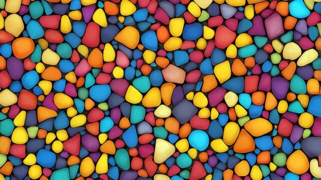 Abstract pattern of colorful pebbles, Background of colored stones