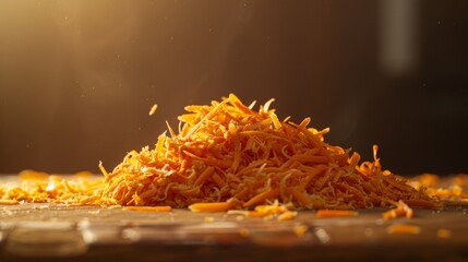 a heap of grated carrots