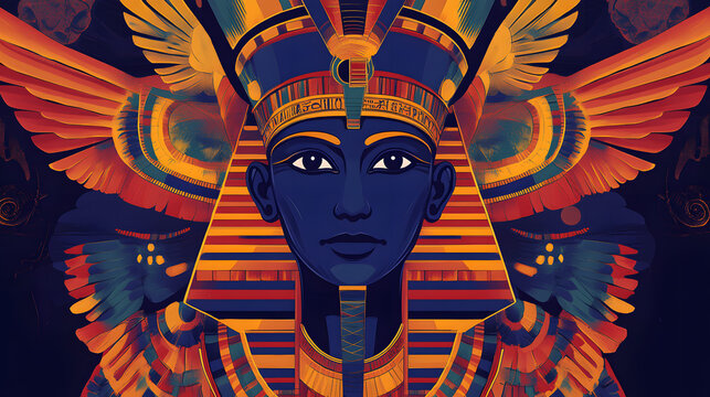 Re God of ancient Egyptian god &middot; Ra sun god. Illustration