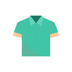 Man shirt minimalist vector illustration ,simple transparent graphic element .Isolated on white background