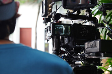 Fototapeta premium Video camera , film crew production