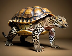 Obraz premium Hybrid animal between leopard and turtle.
