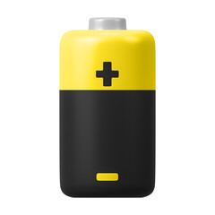 PNG 3D battery, element illustration, transparent background