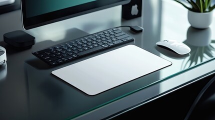 Contemporary Work Area Mousepad Mockup | Mousepad Mockup | Realistic