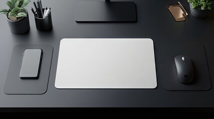 Sleek and Simple Workspace Mousepad Mockup | Mousepad Mockup | Realistic